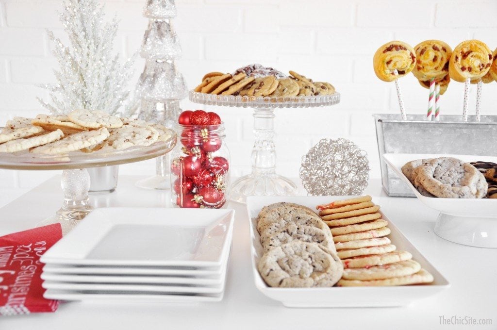 holiday party white and red